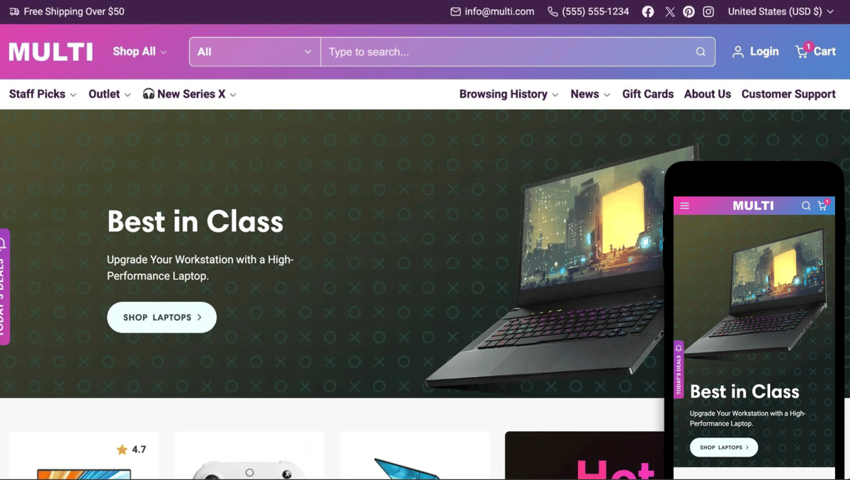 Multi Shopify B2B Theme