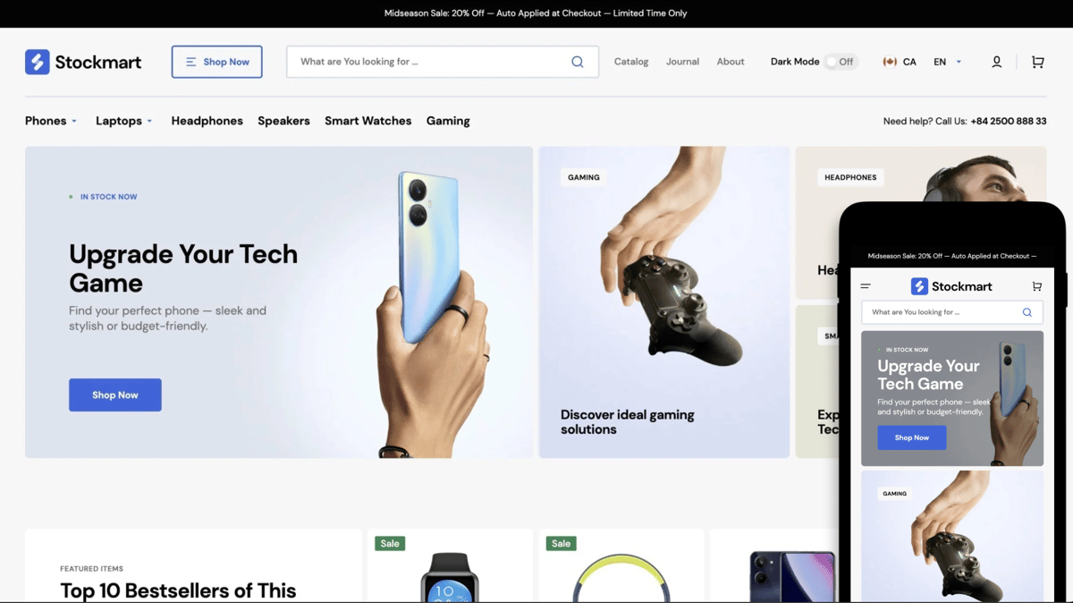 Stocksmart Shopify B2B Theme