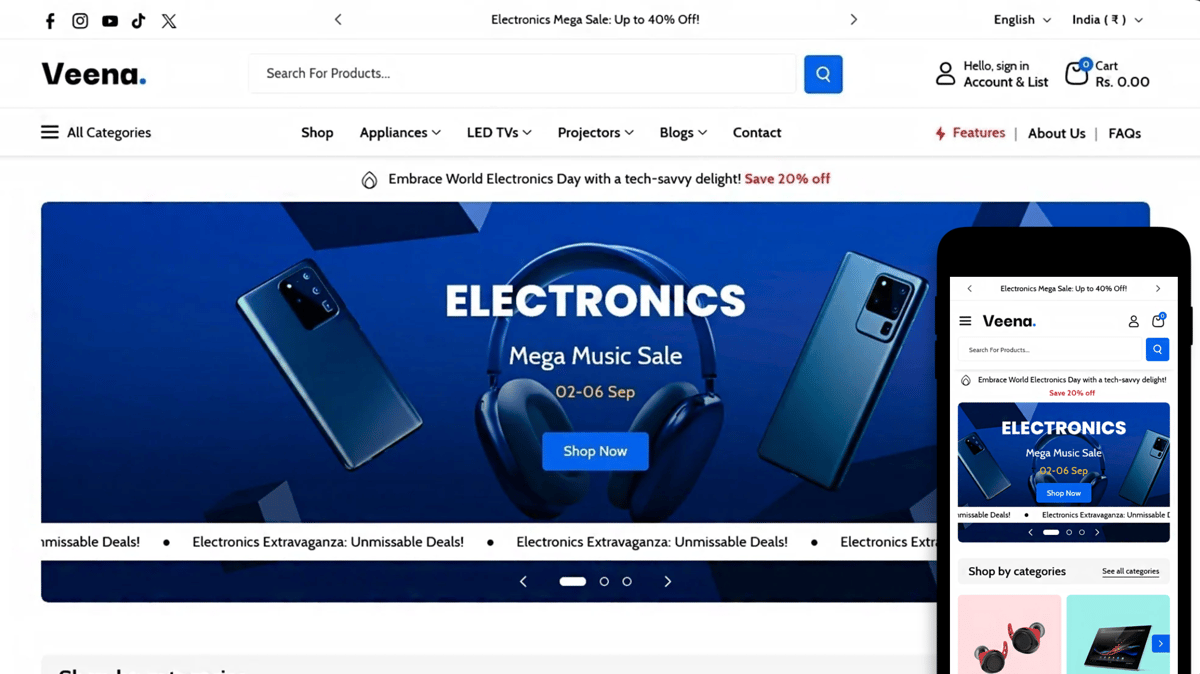 Veena Shopify B2B Theme