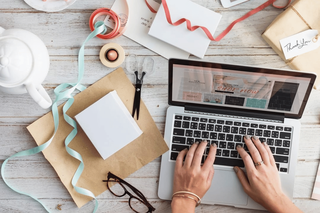  A web designer designing a website