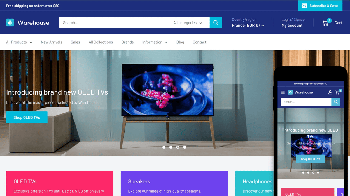 Warehouse Shopify B2B Theme