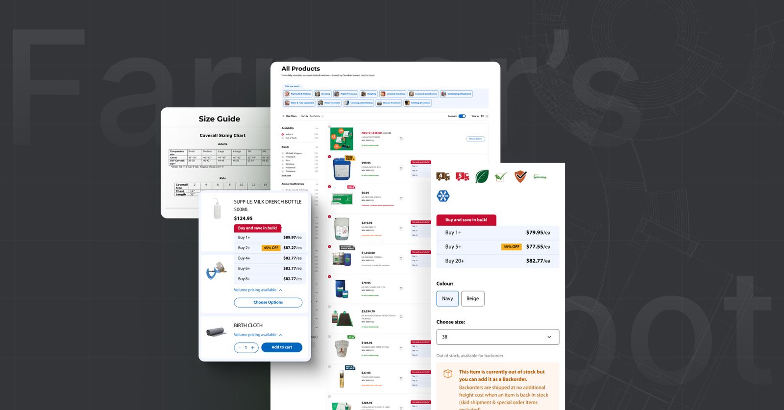Farmers Depot checkout and account experience