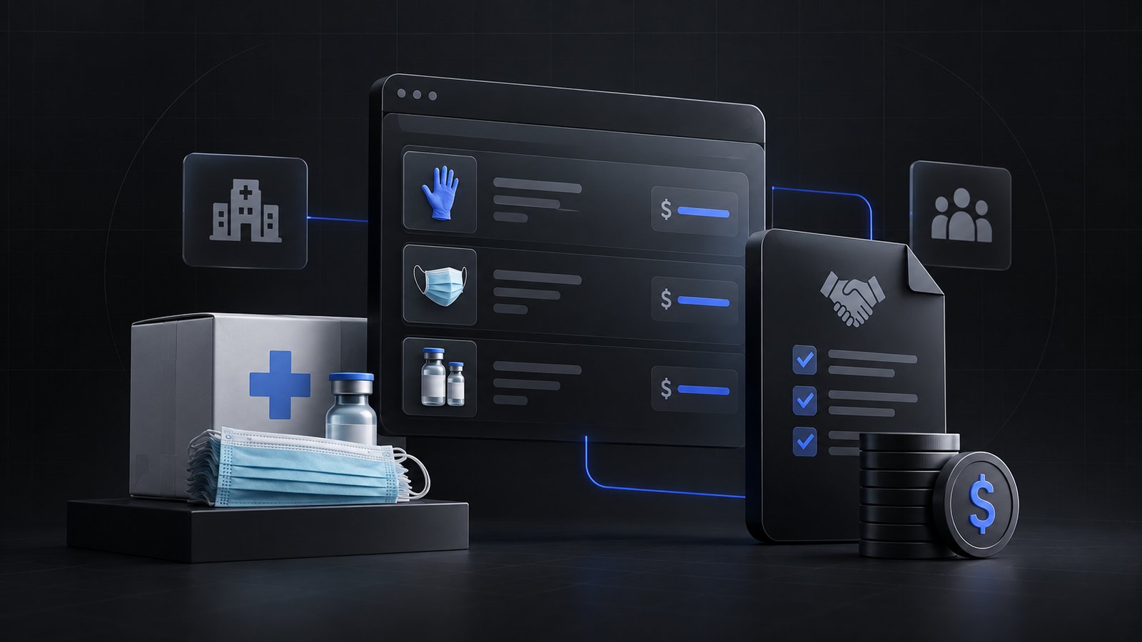 Selling Medical Supplies Online When Every Buyer Has a Contract Price