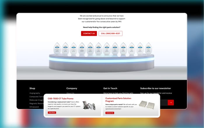 Canon Medical Systems storefront screen 1