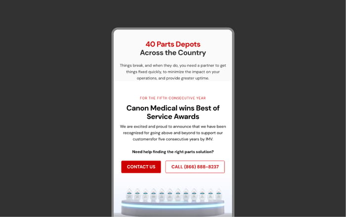Canon Medical Systems storefront screen 3