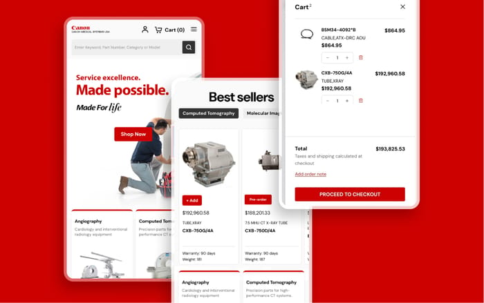 Canon Medical Systems storefront screen 5