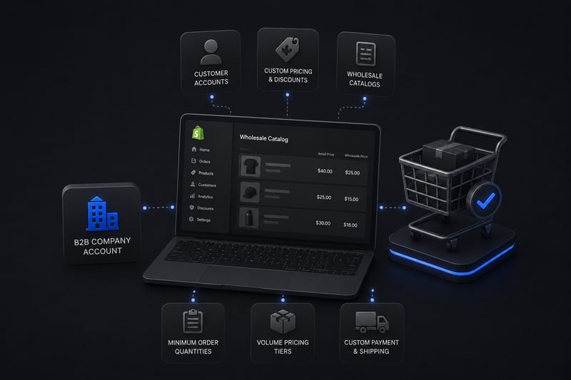 Shopify B2B Wholesale Setup: Catalogs, Pricing, Permissions, and Net Terms