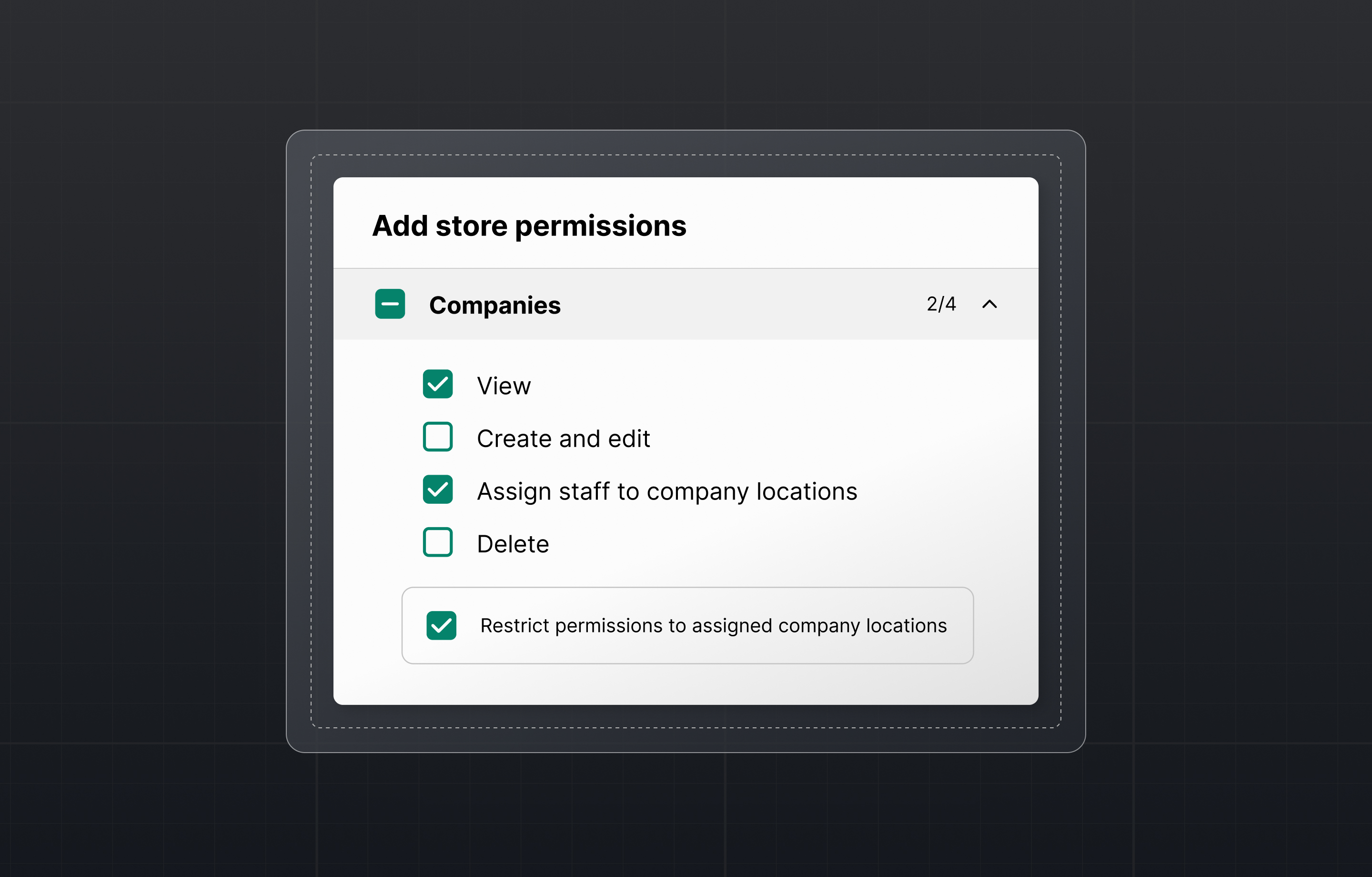 Shopify Private Order Portal Account Permissions