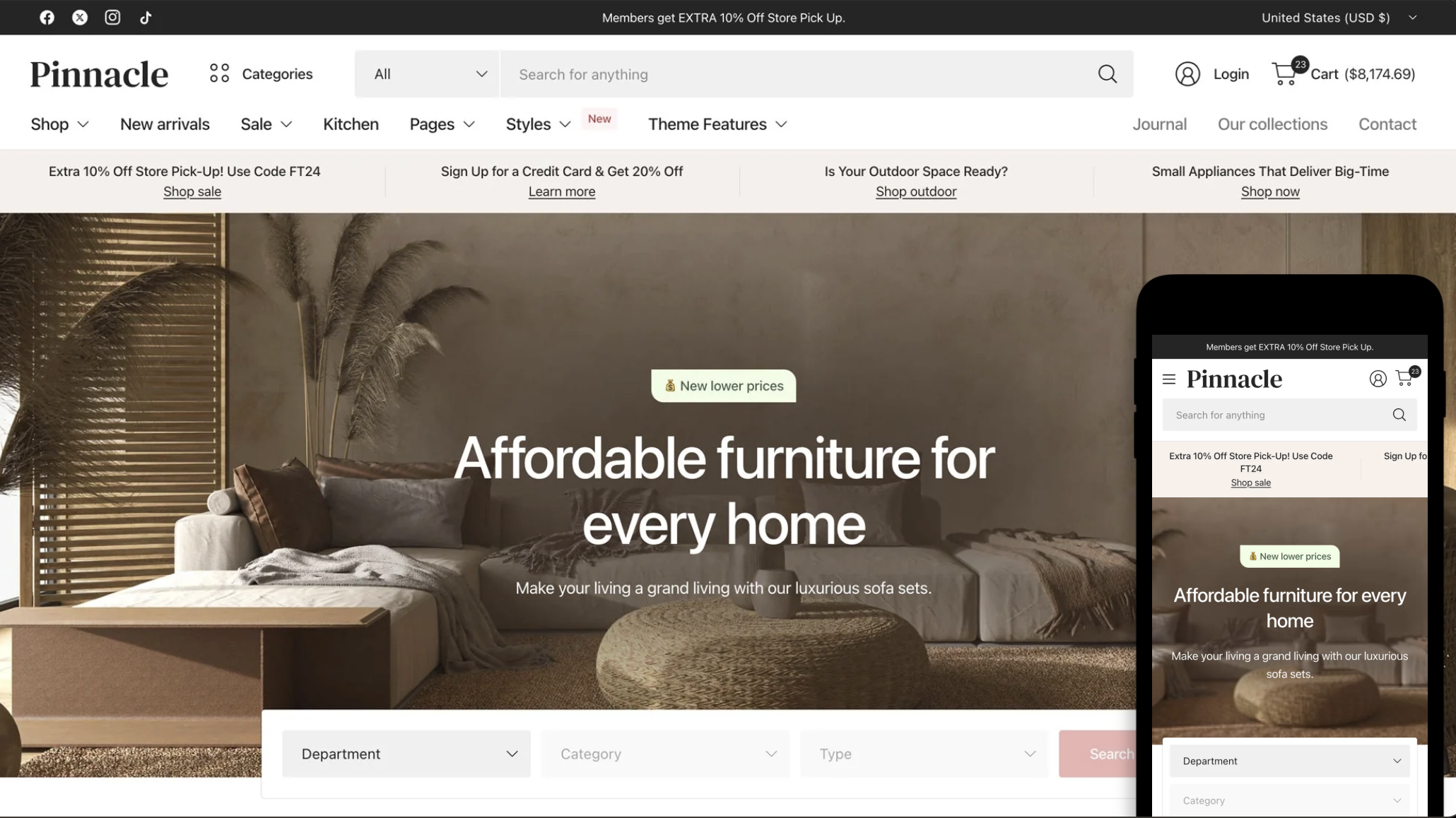 Pinnacle Shopify B2B Theme